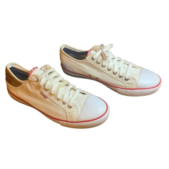 Levi's Other - Levi's Canvas Shoes Men Size 12 White Lace Up Sneakers 719717